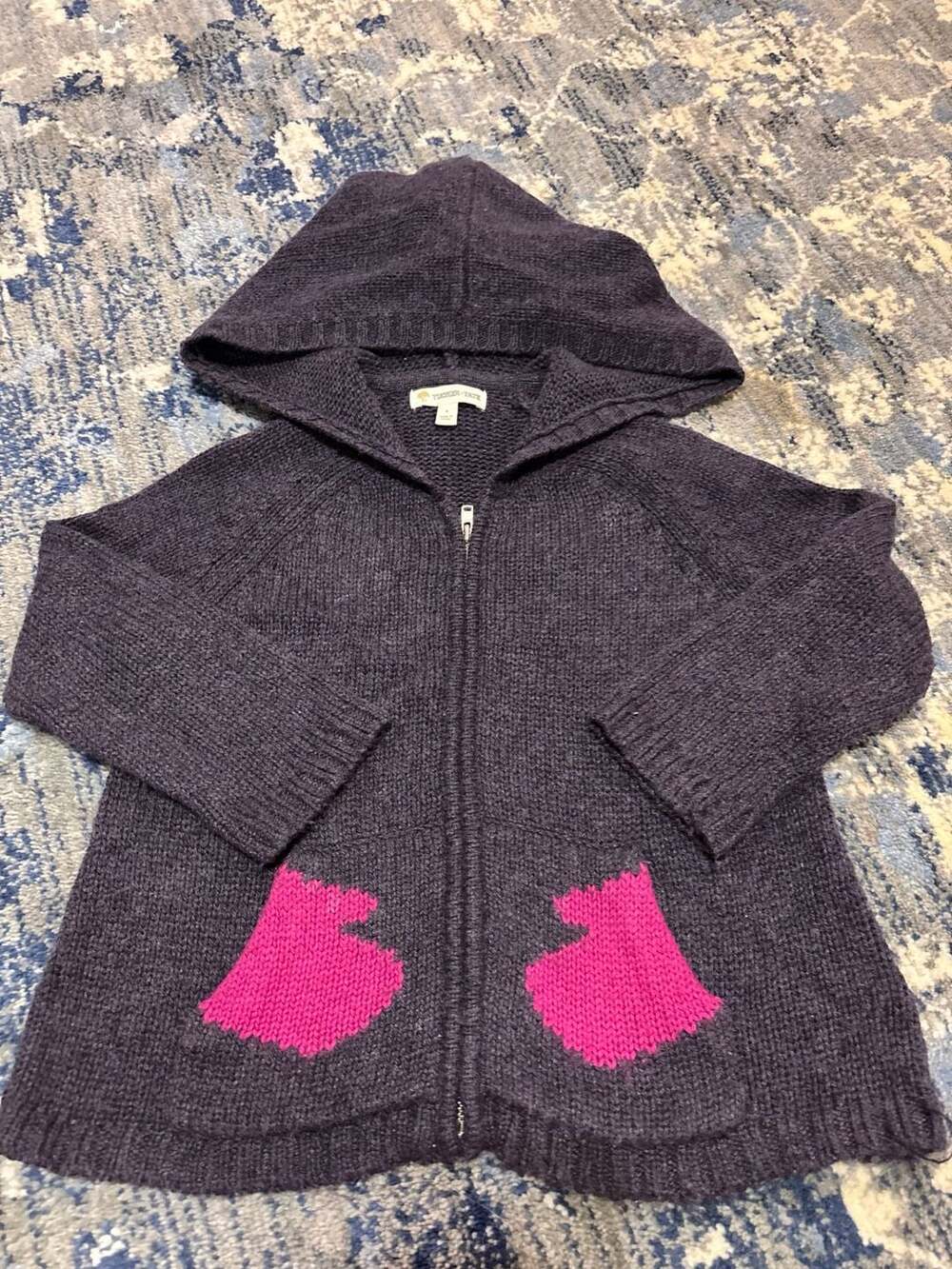 Tucker + Tate Zip Hoodie Size 4 Purple Knit Sweater